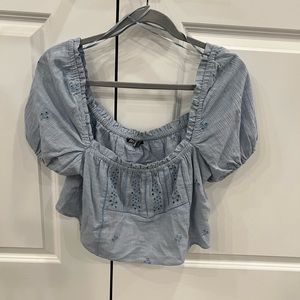 Zara peasant crop top